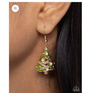 Festive Christmas Tree Earrings